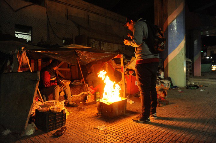 El 80% de la gente en situaciÃ³n de calle relevada eran hombres. Foto: MartÃ­n Bonetto